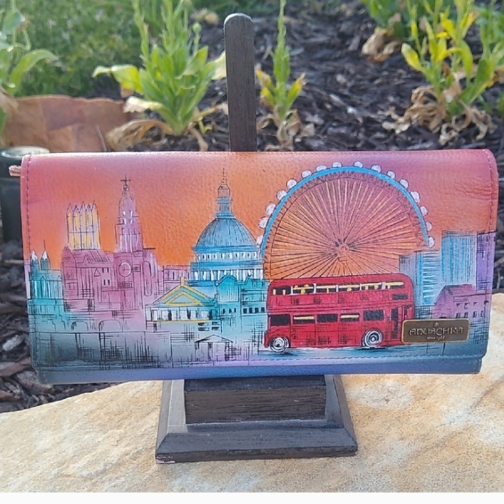 Anuschka London Sunset Handpainted Leather Wallet